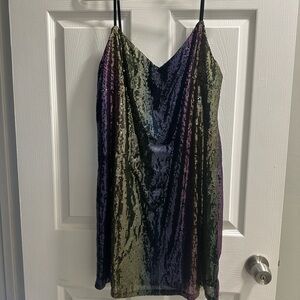 wild fable Green Label Sequin Dress with Iridescent Accents
